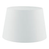 Cezanne White Faux Silk Tapered Drum Shade White 40cm