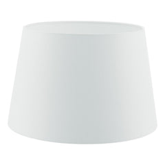 Cezanne White Faux Silk Tapered Drum Shade 45cm