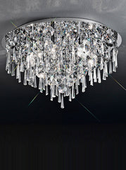 Franklite Jazzy 600mm Flush. Chrome