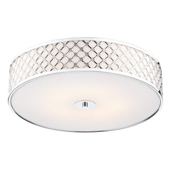 Civic 5 Light Flush Large Polished Chrome