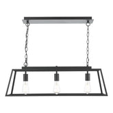 Claudia 3 Light Bar Pendant Matt Black