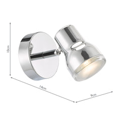 Clint Bathroom Wall Spotlight Polished Chrome IP44
