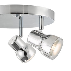 Clint 3 Light Bathroom Plate Spotlight Polished Chrome IP44