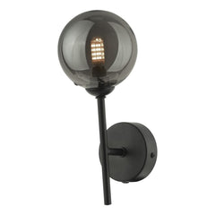 Cohen Wall Light Black With Smokey Shades Dar Lighting