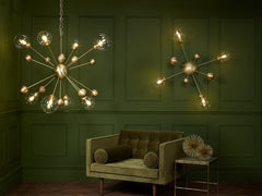 David Hunt Lighting Cosmos 4 Light Butter Brass Semi flush COS5840