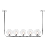Cradle 5 Light Bar Pendant Polished Chrome With Clear/Opal Glass