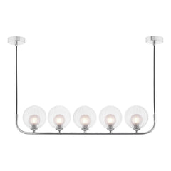 Cradle 5 Light Bar Pendant Polished Chrome With Clear/Opal Glass