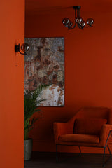 Cradle 1 Light Wall Light Matt Black With Smoked Glass