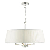 Cristin 4 Light Pendant Polished Nickel With Ivory Shade