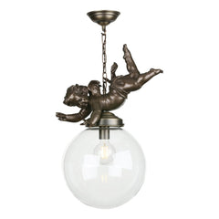 David Hunt Lighting Cupid Pendant Bronze Clear Glass