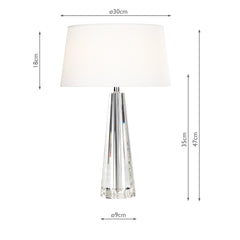 Cyprus Table Lamp Crystal With Shade
