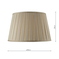 Degas Taupe Faux Silk Tapered Drum Shade 40cm