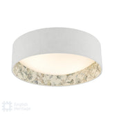 English Heritage Delft 2 Light Flush Ivory and Multi Coloured