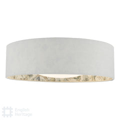 English Heritage Delft 2 Light Flush Ivory and Multi Coloured