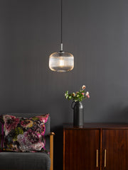 Demarius Pendant Polished Chrome and Clear Glass