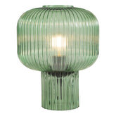 Demarius Table Lamp Green Ribbed Glass