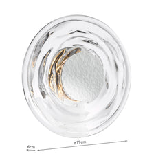 Dewey Wall Light Textured Glass and Polished Chrome LED