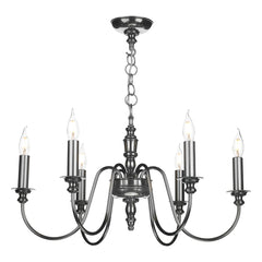 David Hunt Lighting Dickens 6 Light Pewter DIC0667