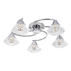 Dilys 5 Light Semi-Flush Polished Chrome