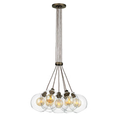 David Hunt Lighting Apollo 7 Light Pendant Antique Brass APO3475