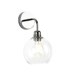 David Hunt Lighting Apollo Wall Light Chrome Clear Glass