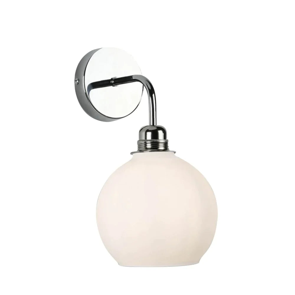David Hunt Lighting Apollo Wall Light Chrome Opal Glass