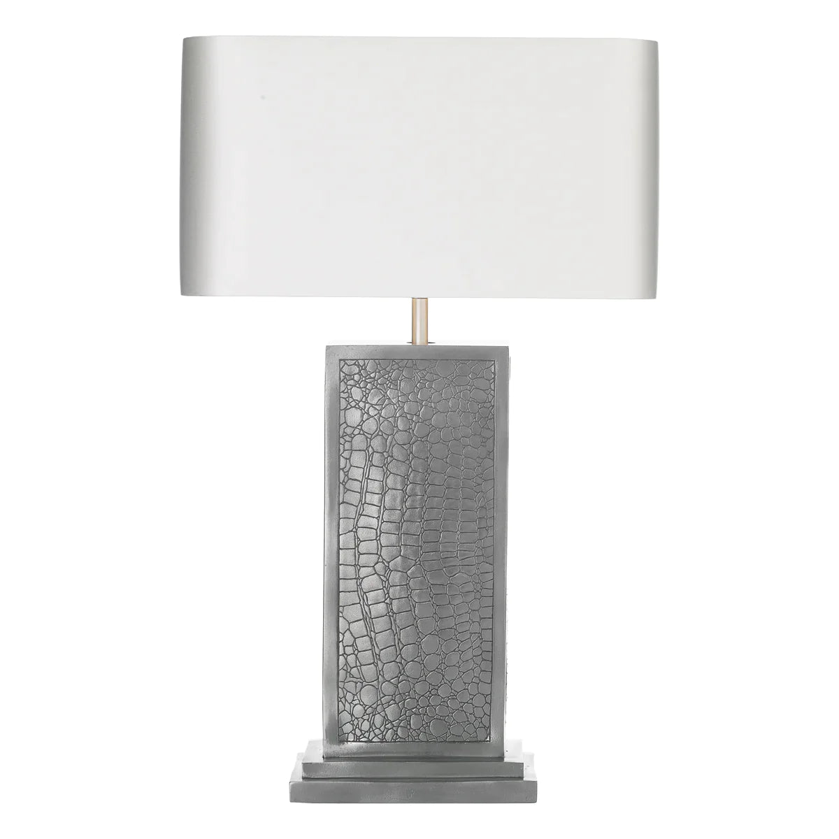 David Hunt Lighting Croc Pewter Table Lamp Bespoke Shade CRO4299