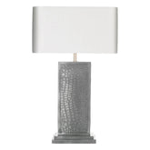 David Hunt Lighting Croc Pewter Table Lamp Bespoke Shade CRO4299