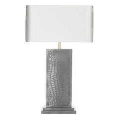 David Hunt Lighting Croc Pewter Table Lamp Bespoke Shade CRO4299