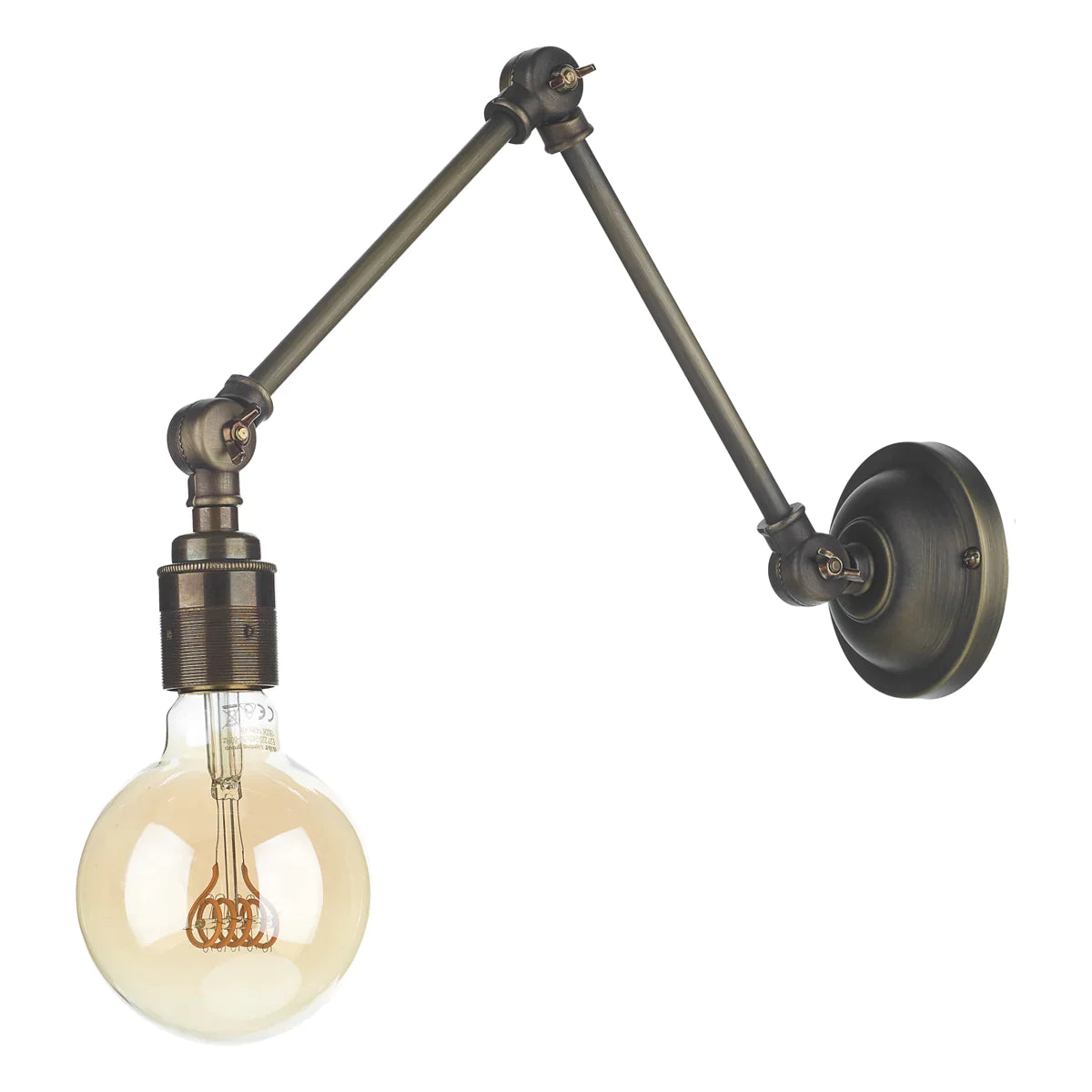 David Hunt Lighting Hoxton Wall Light Antique Brass HOX0775