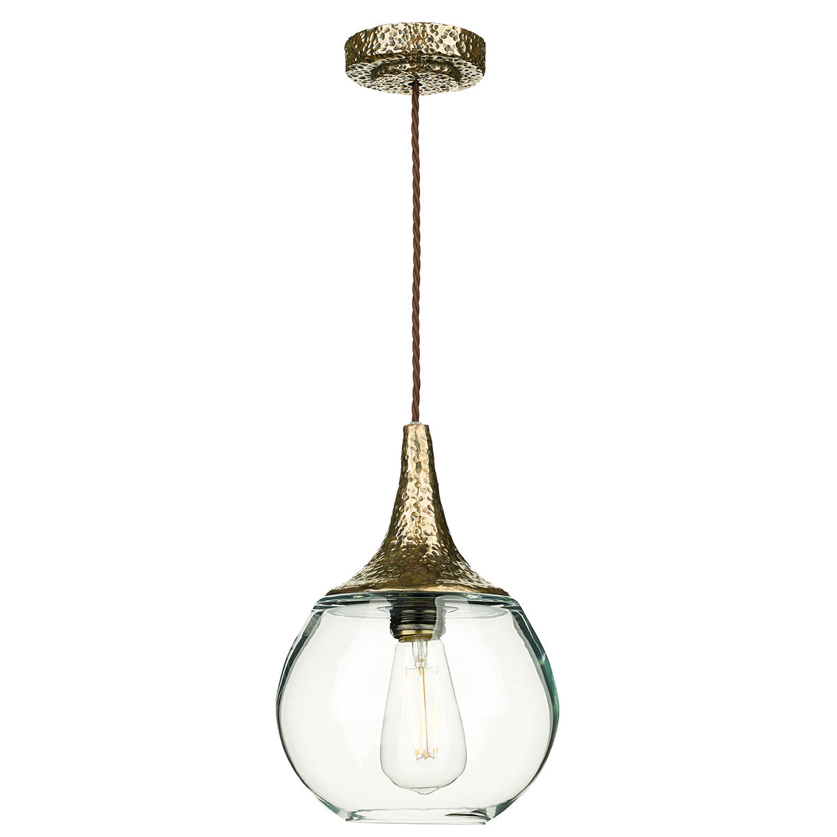 David Hunt Lighting Teardrop Glass Pendant Bronze TEA0163