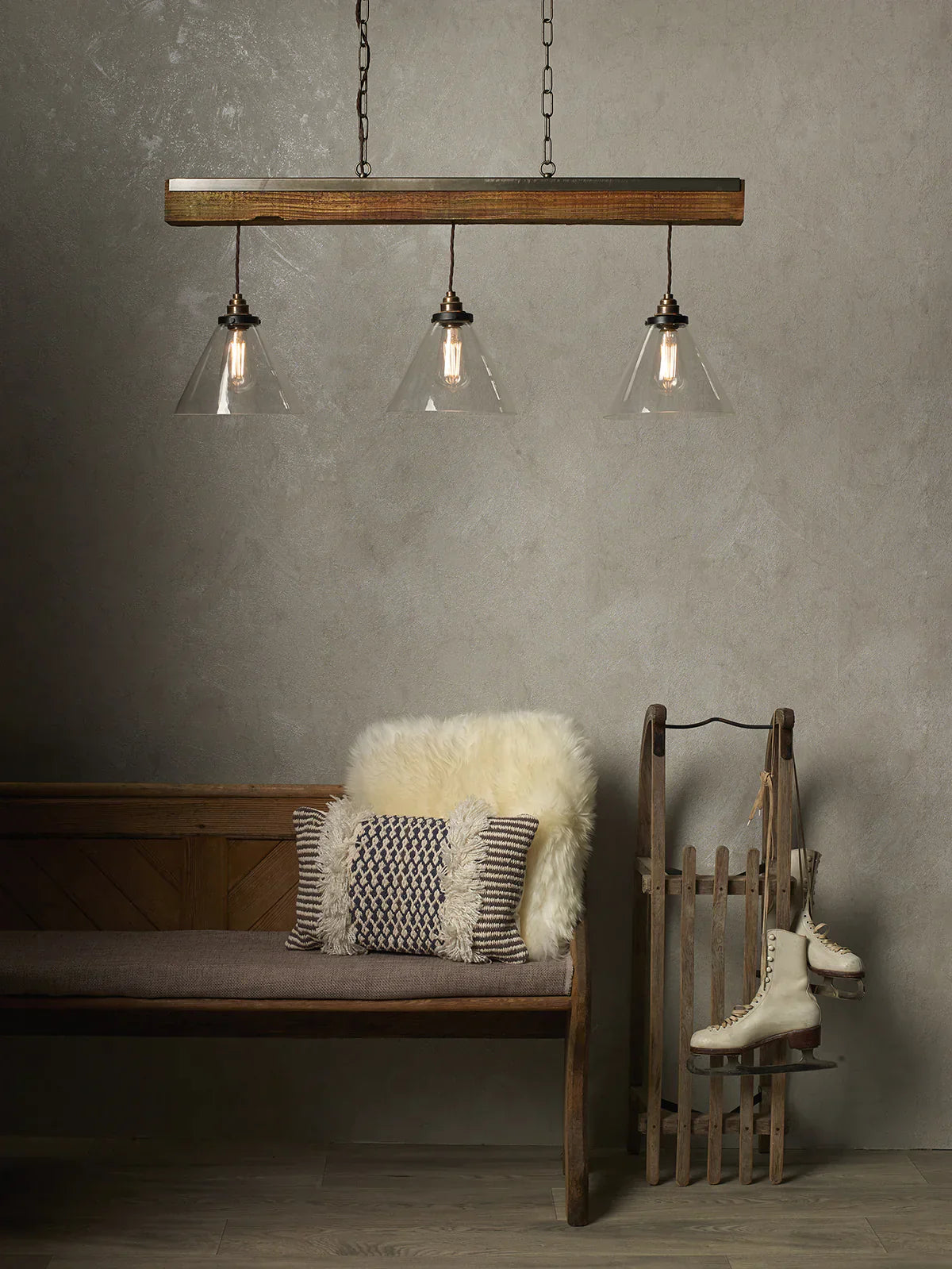 David Hunt Lighting Aspen 3 Light Bar kitchen