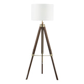 Easel Floor Lamp Dark Wood With Shade