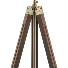 Easel Floor Lamp Dark Wood With Shade