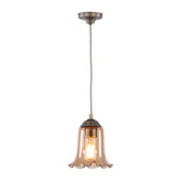 Ebba Pendant Antique Brass and Tobacco Glass