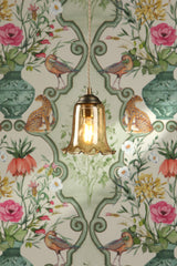 Ebba Pendant Antique Brass and Tobacco Glass