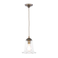 Ebba Pendant Antique Brass and Glass