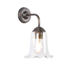Ebba Wall Light Antique Brass and Glass