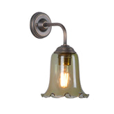 Ebba Wall Light Antique Brass and Moss Glass