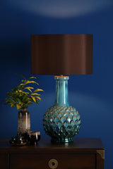 Edlyn Table Lamp Blue Ceramic With Shade