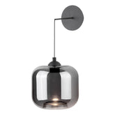 Eileen Pendant/Wall Light Matt Black and Smoked Glass LED