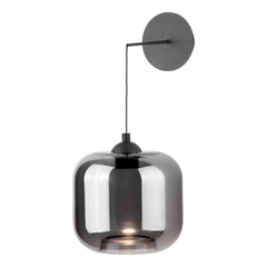 Eileen Pendant/Wall Light Matt Black and Smoked Glass LED