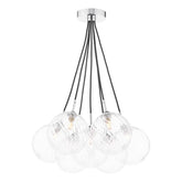Elpis 7 Light Cluster Pendant Polished Chrome With Closed Glass