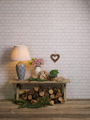 Ely Table Lamp Blue Ceramic With Shade