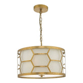 Epstein 3 Lt Pendant Gold Leaf EPS0312 Dar Lighting