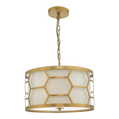 Epstein 3 Lt Pendant Gold Leaf EPS0312 Dar Lighting