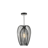 Ero 1 Light Single Pendant Black And Chrome