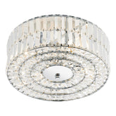 Errol 4 Light Flush Crystal and Polished Chrome