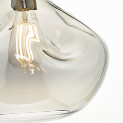 Esarosa 1 Light Pendant Black Chrome And Smoked Glass