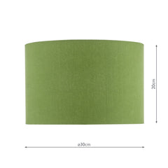 Etzel Green Linen Drum Shade 30cm